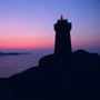 Bretagne, Ploumanach, Leuchtturm Pors Kamor, Oktober 1991 © Wolfgang Herath